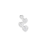 Sterling Silver White Cubic Zirconia Heart Necklace - Hypoallergenic Sterling Silver Jewellery by Aeon