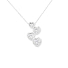 Sterling Silver White Cubic Zirconia Heart Necklace - Hypoallergenic Sterling Silver Jewellery by Aeon