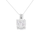 Sterling Silver Claw Set Cubic Zirconia Necklace - Hypoallergenic Sterling Silver Jewellery by Aeon