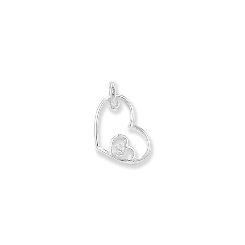 Sterling Silver Heart Necklace - Hypoallergenic Sterling Silver Jewellery by Aeon - 24mm * 14mm