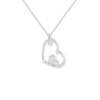 Sterling Silver Heart Necklace - Hypoallergenic Sterling Silver Jewellery by Aeon - 24mm * 14mm