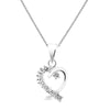 Sterling Silver Cubic Zirconia Heart Necklace. Hypoallergenic Sterling Silver Jewellery by Aeon