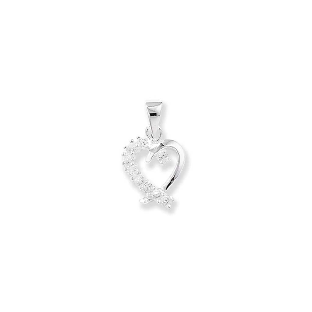 Sterling Silver Heart Necklace - Hypoallergenic Sterling Silver Jewellery by Aeon - 18mm * 11mm