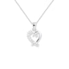 Sterling Silver Heart Necklace - Hypoallergenic Sterling Silver Jewellery by Aeon - 18mm * 11mm