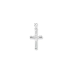 Sterling Silver Cross Charm Necklace - Hypoallergenic Sterling Silver Jewellery by Aeon - 22mm * 10mm