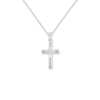 Sterling Silver Cross Charm Necklace - Hypoallergenic Sterling Silver Jewellery by Aeon - 22mm * 10mm