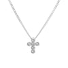 Sterling Silver Cross Cubic Zirconia Necklace Hypoallergenic Sterling Silver Jewellery by Aeon