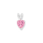 Sterling Silver Pink Heart Necklace - Hypoallergenic Sterling Silver Jewellery by Aeon