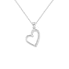 Sterling Silver Heart Necklace - Hypoallergenic Sterling Silver Jewellery by Aeon - 32mm * 19mm