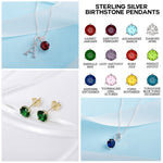 925 Sterling Silver April Birthstone Necklace for Women & Girls Gift Boxed Present