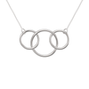 30th Birthday Gifts For Women.  3 Circle Sterling Silver Necklace for Women.  3 Decade Necklace.