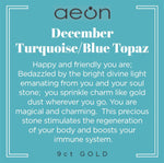 9ct Gold December Birthstone Necklace for Women Topaz. Hypoallergenic Jewellery for women