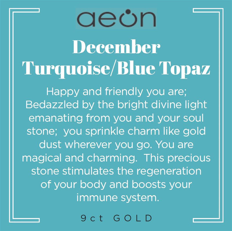 9ct Gold December Birthstone Necklace for Women Topaz. Hypoallergenic Jewellery for women