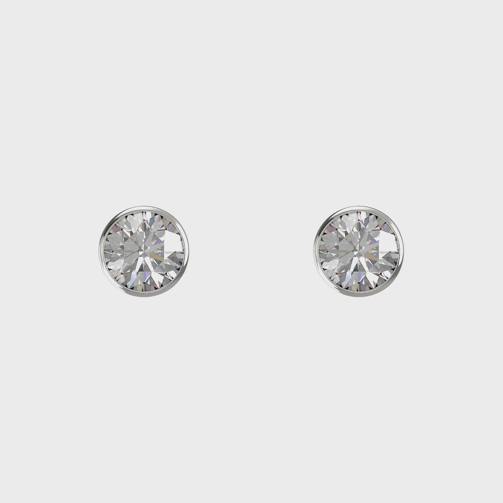 Sterling Silver Birthstone Earrings April Swarovski Crystal Stud Earrings.  Gift Boxed Present