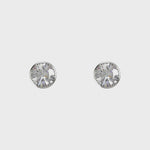 Sterling Silver Birthstone Earrings April Swarovski Crystal Stud Earrings.  Gift Boxed Present