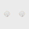 9ct Gold Round Cubic Zirconia Stud Earrings - Hypoallergenic 9ct Gold for Ladies - 6mm * 6mm