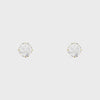 9ct Gold Round Cubic Zirconia Stud Earrings - Hypoallergenic 9ct Gold 4mm * 4mm