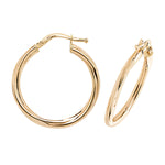 9ct Twisted Detail Hoop Earrings. 26mm*24mm. Hypoallergenic 9ct Gold Jewellery for women..