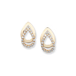 9ct Gold 2 Tier Teardrop Drop Earrings  - Hypoallergenic 9ct Gold Jewellery for Ladies - 15mm * 9mm