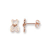 9ct Gold Teddy Bear Stud Earrings - Hypoallergenic 9ct Gold Jewellery for Ladies  - 8mm * 6mm