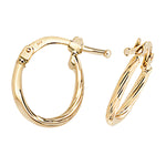 9ct Baby Hoop Gold Earrings. 14mm*11mm. Hypoallergenic 9ct Gold Jewellery for women..