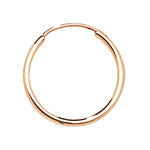 9ct Gold hoop Earrings.  18mm*18mm.  Hypoallergenic 9ct Gold Jewellery for women.