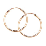 9ct Gold hoop Earrings.  20mm*20mm.  Hypoallergenic 9ct Gold Jewellery for women.