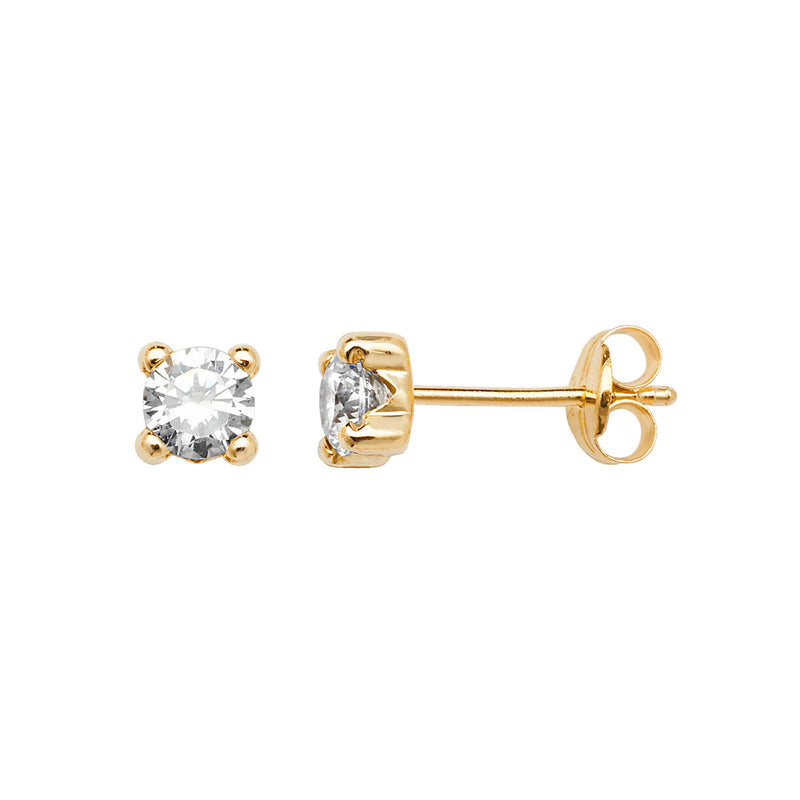 9ct Gold Square Stud Earring - Hypoallergenic 9ct Gold Jewellery for Ladies - 4mm * 4mm