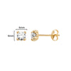 9ct Gold Square Stud Earring - Hypoallergenic 9ct Gold Jewellery for Ladies - 4mm * 4mm