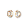 9ct Gold Interlinked Circle Drop Earrings - Hypoallergenic 9ct Gold Jewellery for Ladies- 10mm * 9mm