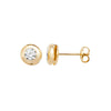 9ct Gold Circular Stud Earring - Hypoallergenic 9ct Gold Jewellery for Ladies - 7mm * 7mm