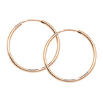 9ct Gold hoop Earrings.  24mm*24mm.  Hypoallergenic 9ct Gold Jewellery for women.