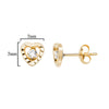 9ct Gold Heart Stud Earrings with Cubic Zirconia - Hypoallergenic 9ct Gold Jewellery for Ladies - 7mm * 7mm