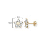 9ct Gold Star Stud Earrings with Cubic Zirconia - Hypoallergenic 9ct Gold Jewellery for Ladies - 9mm * 9mm