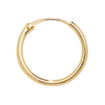 9ct Gold hoop Earrings.  13mm *14mm.  Hypoallergenic 9ct Gold Jewellery for women.