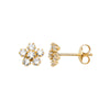 9ct Gold Flower Stud Earrings - Hypoallergenic 9ct Gold Jewellery for Ladies - 6mm * 7mm