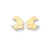 9ct Gold Rabbit Stud Earrings  - Hypoallergenic 9ct Gold Jewellery for Ladies - 7mm * 6mm