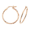 9ct Bambo Style Hoop Earrings. 24mm*22mm Hypoallergenic 9ct Gold Jewellery for women.