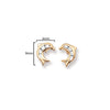 9ct Gold Dolphin Stud Earrings. Hypoallergenic 9ct Gold Earrings for Women and Girls - 9mm * 6mm