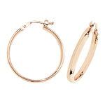 9ct Gold Hoop Earrings. 27mm*24mm. Hypoallergenic 9ct Gold Jewellery for women..