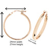 9ct Gold Hoop Earrings. 27mm*24mm. Hypoallergenic 9ct Gold Jewellery for women..