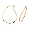 9ct Gold Oval Hoop Earrings.  33mm * 28mm.  Hypoallergenic 9ct Gold Jewellery for women.