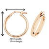 9ct Gold Hoop Earrings. 22mm*20mm  Hypoallergenic 9ct Gold Jewellery for women..