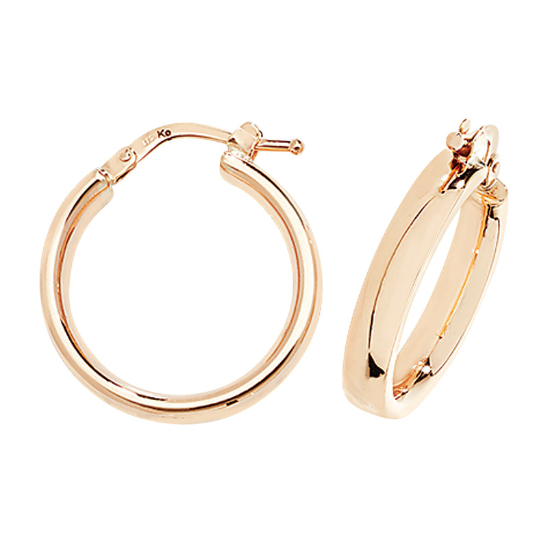 9ct Gold Hoop Earrings. 22mm*20mm  Hypoallergenic 9ct Gold Jewellery for women..