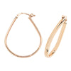 9ct Gold Oval Hoop Earrings.  33mm * 27mm.  Hypoallergenic 9ct Gold Jewellery for women.