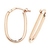 9ct Gold Oval Hoop Earrings.  23mm * 14mm. Hypoallergenic 9ct Gold Jewellery for women.