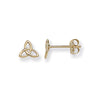 9ct Gold Trinity Stud Earrings - Hypoallergenic 9ct Gold Jewellery for Ladies - 6mm * 6mm