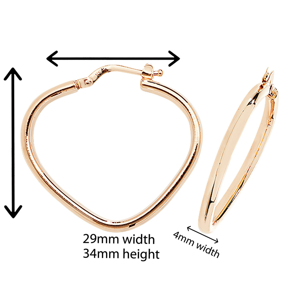 9ct Gold Hoop Earrings. 29mm*31mm. Hypoallergenic 9ct Gold Jewellery for women.