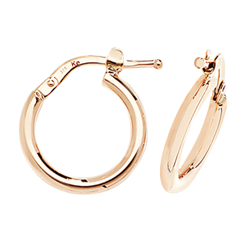 9ct Gold Hoop Earrings. 16mm*15mm Hypoallergenic 9ct Gold Jewellery for women..