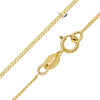 9ct Yellow Gold 1mm Diamond Cut Curb  Necklace 20 inches. Hypoallergenic 9ct Gold Jewellery for women